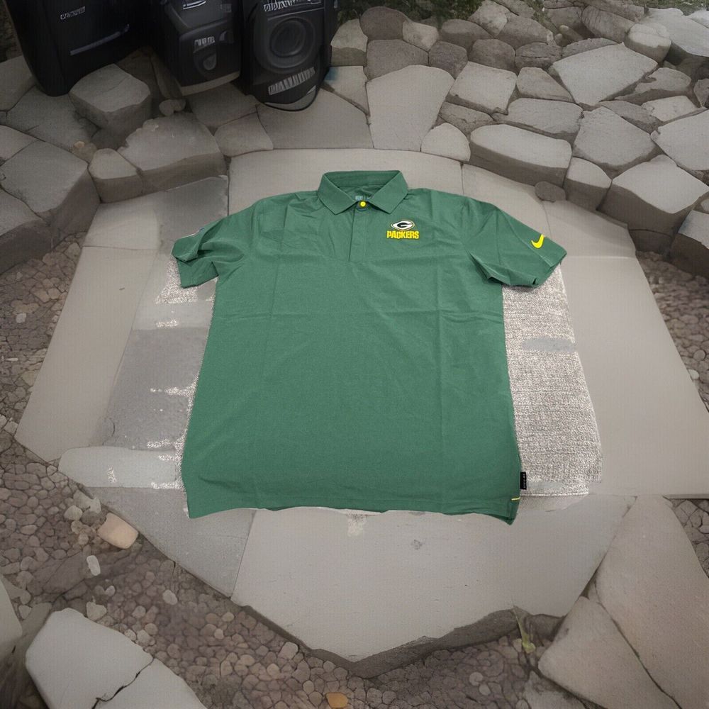 Green Bay Packers Nike Dri-FIT NFL On Field Apparel Polo Shirt Men's Size M